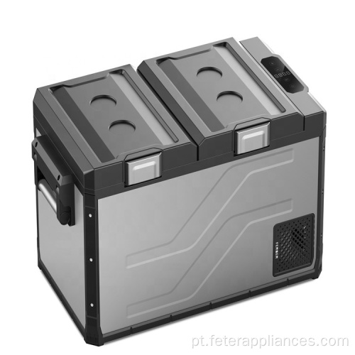 Freezer 40L para carro com duas portas e controle de aplicativo